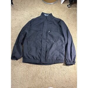 i5 Apparel Jacket Men's XXL Black Zippered Pockets Elastic Waist Mid Length